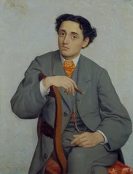 Muotokuva nuoresta miehestä, noin 1865-66 (öljy kankaalle).