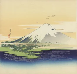 Fuji Mion rannalta, 1900-1910 (puupainatus)