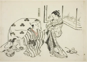 Kotatsu Dojoji, no. 5 12 vedoksen sarjasta, jotka kuvaavat näytelmien parodioita