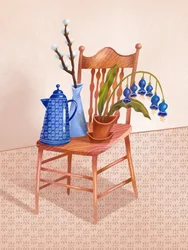 Sininen Still Life -tuoli