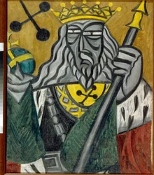 Kuningas - Olga Vladimirovna Rozanova (1886-1918), öljy kankaalle (80,5x68 cm)