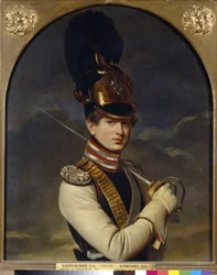 Portrait du comte Nikita Petrovich Troubetskoy (1804-1886) (Kreivi Nikita Petrovich Trubetskoy) - Peinture de Orest (Oreste) Adamovich Kiprensky (1782-1836), huile sur toile (93,5x76,5 cm)