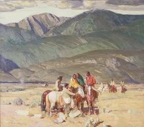 Taos Indians on the Mesa (öljy kankaalle)