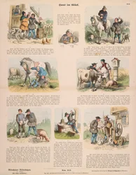 Hans in Luck (Grimmin veljesten mukaan) -lehti, kustantaja Gustav Weise, Stuttgart, 1860