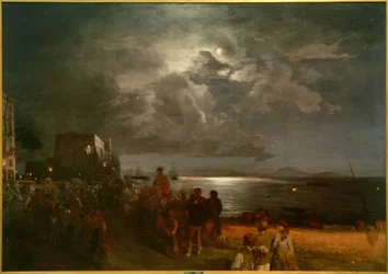 Näkymä Napolista Ischialle - iltatunnelma