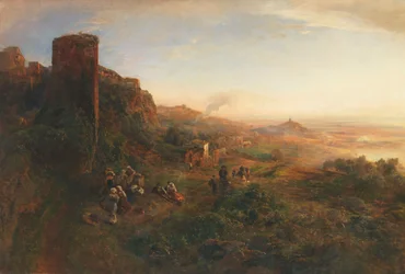 Oswald Achenbach Illan tunnelma Alban Hillsissä