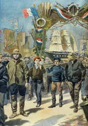 Islantilaisten suuri armahdus Paimpolissa vuonna 1898 (kaiverrus).