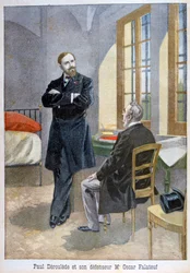 Paul Déroulède ja hänen puolustajansa Oscar Falateuf, 1899.