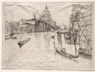 Sisäänkäynti Grand Canalille, Venetsia, 1880.