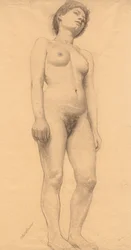 Pysyvä nainen alastonkuva, luultavasti 1878-79.