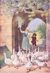 Hanhityttö (väri litho)