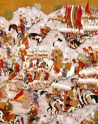 Mohácsin taistelun kuvaus 29.08.1526, yksityiskohta