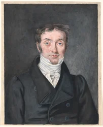 Muotokuva opettaja Hans Jensen Visbystä (1777-1870), Aagerupista, Ramløsen seurakunnasta.
