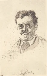 Carl Locherin muotokuva, yksi kasvo