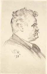Carl Locherin muotokuva, profiili