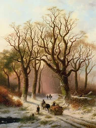 Puunkorjaajat talvipolulla