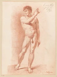 Seisova miesalasti edestä katsottuna (1. palkinto 1815)