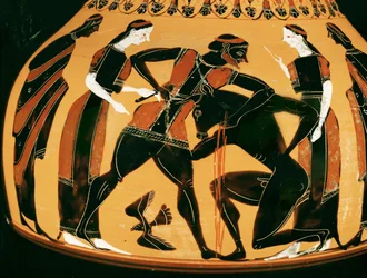Theseus tappaa Minotauroksen ...