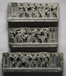 Bachlanian hätäapu, Pakistan, Gandhara, Buner Area, Varhainen Kushan-kausi (Ad 1-320) (liuske)