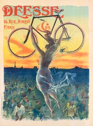Ranskalainen jugendjuliste Deesse-pyörille, n. 1898 (litografia)