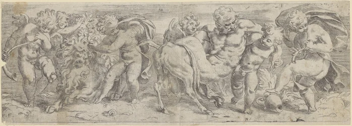 Humalassa satyr ja putti
