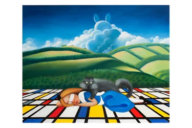 On aika herätä, Alice!, 2019 (öljy puupaneelille)