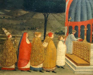 Paolo Uccellon (1397-1475) Predella of Miracle of Profaned Host, yksityiskohta