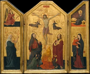 Ristiinnaulitseminen, luultavasti 1450-luvun puolivälissä.