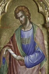 St. Philip, yksityiskohta 1630085 Polyptyykki pyhien kanssa
