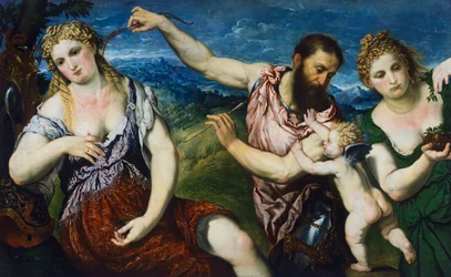 Allegoria Marsin, Venuksen, kasviston ja Amorin kanssa, n. 1560 (öljy kankaalle)