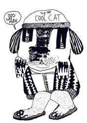 Cool Cat, 2014 (muste ja öljy)