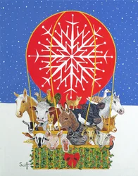 Joulumatka (öljy kankaalle)