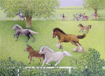 On the Gallop (öljy kankaalle)
