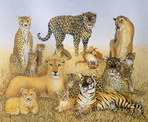 Suuret kissat (akryyli kalikolle)