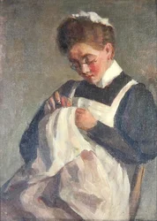 Ompelijatar (öljy kankaalle)