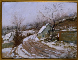 Vanha tie Auvers-sur-Oisessa (Auvers sur Oise) Paul Van Rysselin (1826-1909) maalaus 1881 su. 0,4 x 0,54 m Pariisi, Musee d