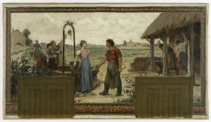 Saint-Maur-des-Fossésin kaupungintalon luonnos: Les fiançailles, 1883 (öljy kankaalle).