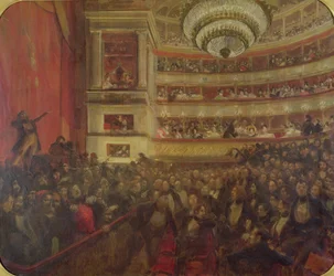 Victor Hugon (1802-85) esitys "Hernani" vuonna 1830, noin 1902-03