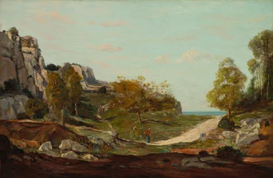 Maisema Saint-Andressa, lähellä Marseillea, n.1865 (öljy puupaneelille)