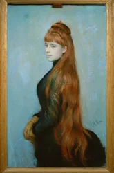 Mademoiselle Alice Louis-Guerinin muotokuva. Pastelli