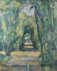 Cezanne, Paul (1839-1906) Avenue at Chantilly Öljy kankaalle 1888 National Gallery, Lontoo 82x66