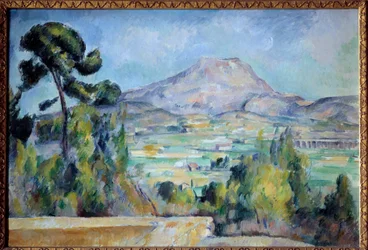 Sainte Victoire -vuori Paul Cezannen (1839-1906) maalaus 1887-1890 su. 0,65 x 0,92 m Pariisi, Orsay-museo - Mount Sainte-Victoire. Paul Cézannen (1839-1906) maalaus