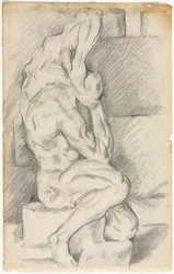 Luonnos anatomisesta veistoksesta recto Sketch of Madame Cézanne verso, 188184.