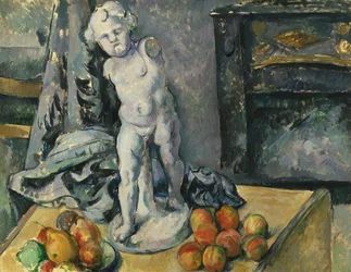Asetelma ja kipsinen Amor, 1890-luku