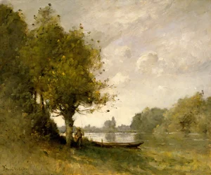 Lampi lähellä Nangisia, 1880-95.