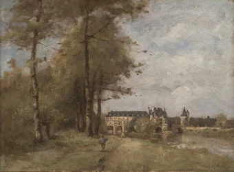 Chenonceaun linna (öljy kankaalle)