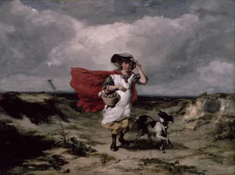 Crossing the Heath, tuulinen päivä, 1836
