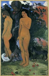 Adam ja Eeva (Adam et Eve) - Paul Eugene Henri Gauguin (1848-1903). Öljy kankaalle