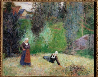 Ensimmäiset Bretagnen kukat -maalaus, Paul Gauguin (1848-1903)