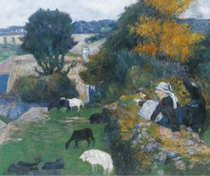 Ranskalainen:  Bergère bretonne Bretagnelainen paimentyttö.